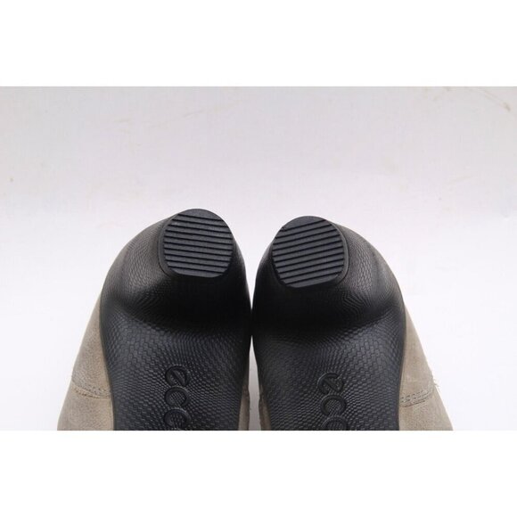 Nwob Ecco Booties Heeled Ankle Shoes Leather Distressed Women's Sz 41 Us 10-10.5 - Picture 15 of 16